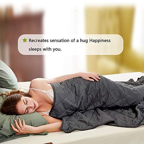 Dornroscn Cooling Weighted Blanket (48"x72"8lbs) with Thin Comforter for Autumn, Breathable Cozy Weight Blankets for Twin Sized Bed and Couch, Soft Quilted Heavy Throw Blanket,Grey 5