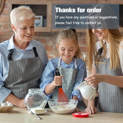 OYV Red Silicone Whisk, Sealed Waterproof Design Set of 3, Professional Kitchen Whisks for Cooking Non-Scratch, Silicone & Stainless Steel Whisk, Heat Resistant 480°F Balloon Egg Beater 7