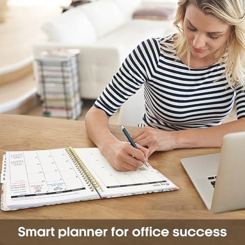 2025 Planner Weekly and Monthly, Jan 2025 to Dec 2025, Hardcover 2025 Calendar Planner Book with Tabs & Inner Pocket, Office Home School Supplies for Women & Men - A5 (6.3" x 8.5"), Spiral Bound, Wildflower 7