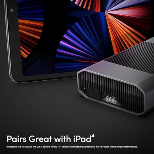 SanDisk Professional 6TB G-Drive Project - External HDD, Thunderbolt 3, USB (10Gbps), 7200RPM Ultrastar Hard Drive, Up to 250MB/s Read - SDPHG1H-006T-NBAAD 6