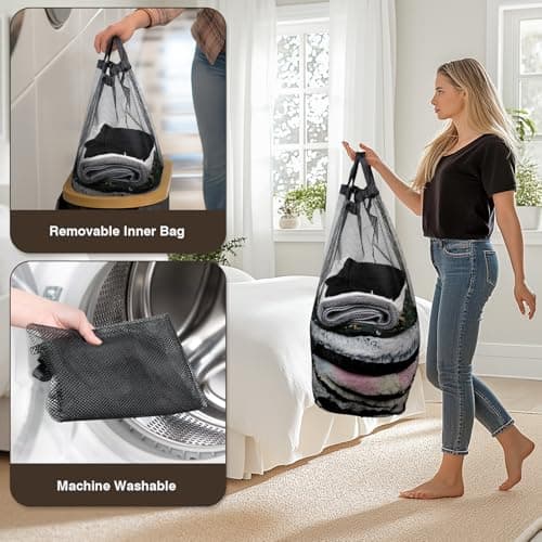 Slim Laundry Hamper with Lid, 60L Small Laundry Basket with Handles&Removable Bag, Thin Dirty Clothes Hampers for Laundry, Narrow Laundry Hampers for Bedroom Aesthetic, Dark Grey 5