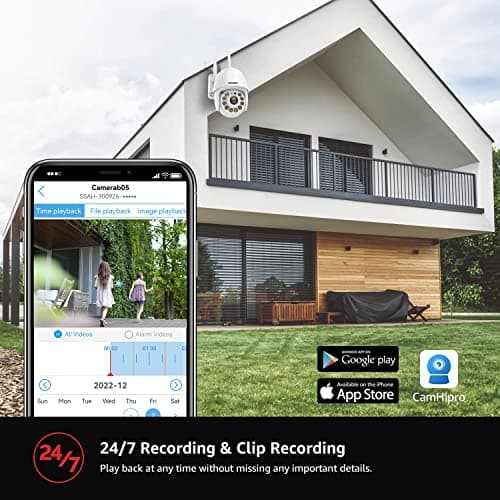 BOAVISION 5MP Security Camera Outdoor, Wireless WiFi IP Camera Home Security System 360° View,Motion Detection, auto Tracking,Two Way Talk,pan Tile Full Color Night Vision,5G/2.4G WiFi 7