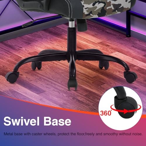 MGHH Computer Gaming Chair Office Ergonomic PC Chair Racing Chairs Writing Working High-Back PU Leather Swivel Adjustable Height Executive Chairs,Camo 6