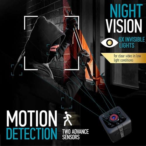 SIRGAWAIN Tiny Security Camera 0.38oz.1080P with Night Vision & AI Motion Detection - Home Indoor Full HD Portable Small Camera for Baby/Pet/Nanny Wide Angle Lens, Rechargeable 5