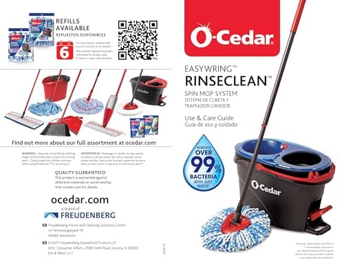 O-Cedar RinseClean Spin Mop & Bucket System | Clean with Water | Removes 99% of Bacteria 18
