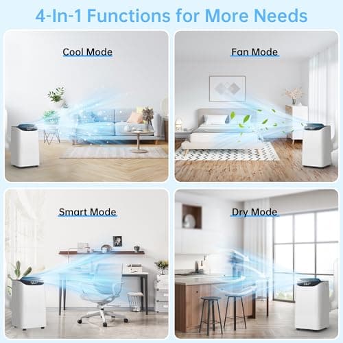 16000BTU Inverter Portable Air Conditioner Cools Up for Rooms 850 Sq. Ft, 3 in 1 Portable AC Unit with Dehumidifier Fan 24H Timer Sleep Mode Function for Large Room Office Temporary Space 5
