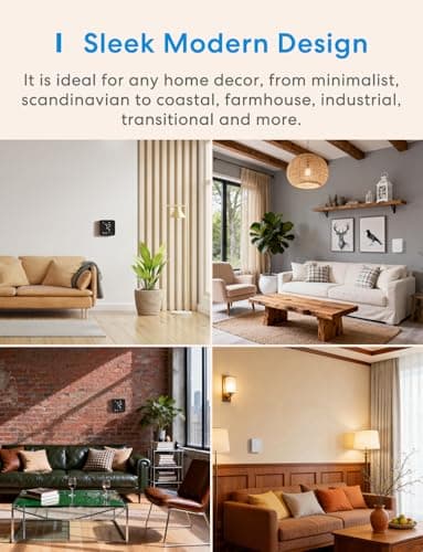 meross Smart Thermostat for Home, WiFi Thermostat Works with Matter, Alexa, Apple Home, Google Assistant, App & Voice Control, 7x24h Scheduling, Energy Saving, C-Wire Required 7