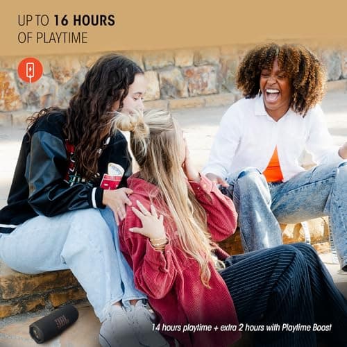 JBL Flip 7 - Portable Waterproof and Drop-Proof Speaker, Bold JBL Pro Sound with AI Boost, 16Hrs of Playtime, and PushLock System with Interchangeable Accessories (Blue) 6