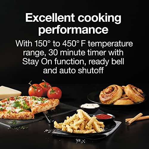 Proctor Silex Simply-Crisp Air Fryer Toaster Oven Combo with 4 Functions Including Convection, Air Fry, Bake & Broil, Fits 6 Slices or 12” Pizza, Auto Shutoff, Black (31275) 6