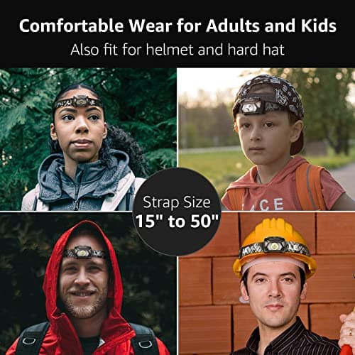 Lepro HeadLamp, 2 Pack Super Bright LED Head lamp with 6 Lighting Modes, Waterproof, Battery Powered LED Lightweight Headlight for Cycling Running Camping for Kids Adults 7