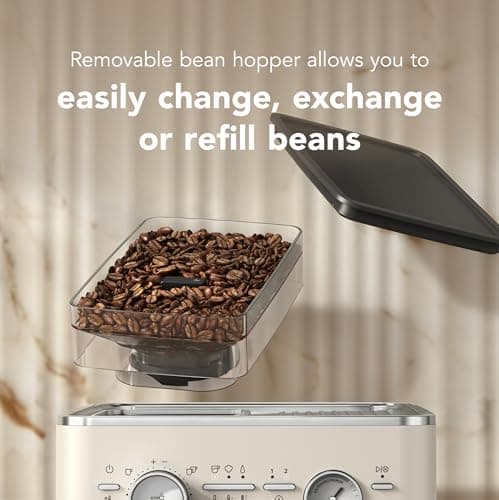 KitchenAid Semi Automatic Espresso Machine with Burr Grinder, 2.5L, KES6551PL, Porcelain White 6