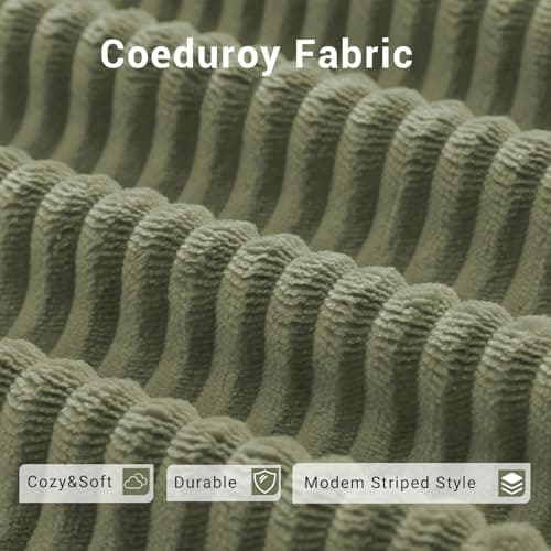 NNQ Compressed Sofa, Convertible Sofa Bed, Corduroy Compression Boneless Couch with Pillow, Comfy Modular Foldable Floor Sleeper Sofa for Bedroom, Living Room, Lounge, Studio (Light Green) 7