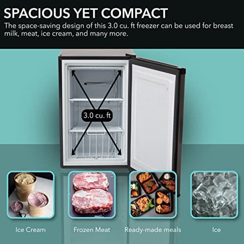 Whynter CUF-301BK 3 cu. ft Energy Star Upright Freezer with Lock – Black 6