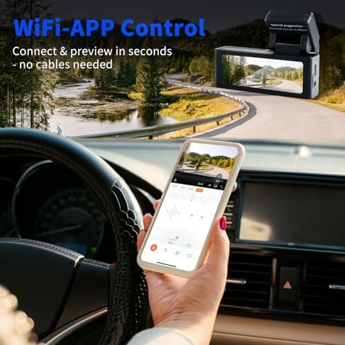 Masdio Dash Cam Front and Rear, 4K+1080P Dual Dash Camera for Cars with WiFi APP, 3.2" LCD, Super Night Vision, 24/7 Parking Mode, G-Sensor, Loop Recording, Included 32GB Card 8