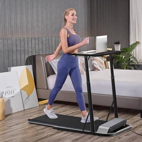 HOMELYM Treadmill Desk Small Adjustable Height Standing Desk for Walking Pad, Trainer Stand Table for Indoor Bike, 32/47 Inch Portable Bar for Treadmill Walking Pad Spin Bike Exercise Equipment 5