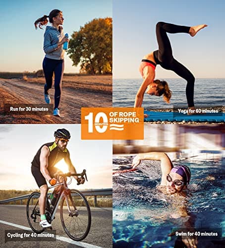 Weighted Jump Rope for Fitness - 9.8ft Heavy Battle Ropes for Exercise, 3LB Workout Rope for Women & Men, Skipping Rope For Gym Training, Home Workout 7