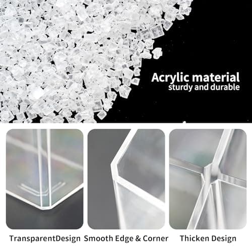 HSYMQ Acrylic Desk Organizers, Clear Pen Holder and Pencil Holder Display Stand for Office, School and Home 6