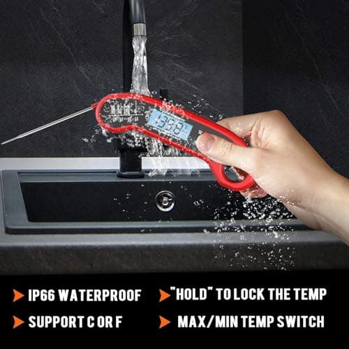 Meat Thermometer Digital, Instant Read Meat Thermometer for Grill and Cooking, Waterproof Food Thermometer for Kitchen and Outside, BBQ, Turkey, Candy, Liquids, Beef 5