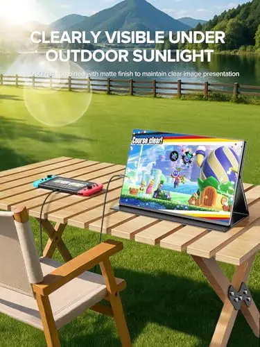 UPERFECT Portable Monitor 4K 16" | 1200 Nits Laptop Monitor | 3840 * 2400 UHD | 1MS FreeSync 2000:1 Contrast | USB-C & HDMI | VESA & Smart Case | Travel Screen for Computer, Mini PC, Game Consoles 5