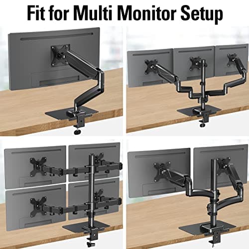 MOUNTUP Monitor Mount Reinforcement for Tempered Glass Desk, Monitor Arm Plate, Steel Bracket for Thin and Most Fragile Table, for Desk C Clamp Installation of Monitors Stand 7