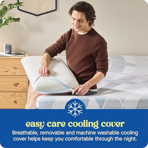 Sealy Dreamlife Queen Size Memory Foam Cooling Pillow with Surface Guard Technology, Removable Machine-Washable Cover, 1 Year Limited Warranty, White (2 Pack) 8