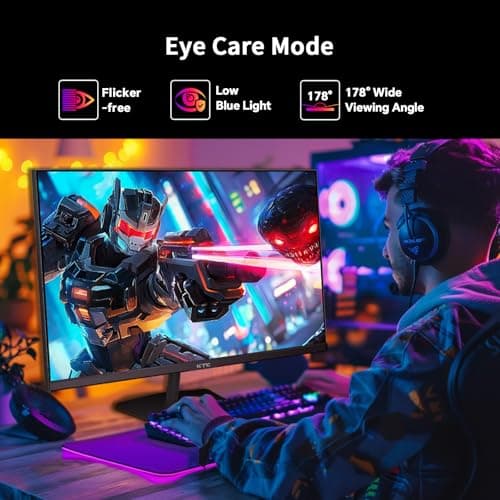 KTC 24.5 Inch 400Hz Gaming Monitor, FHD 1080P 240Hz Computer Monitor, Fast IPS, FreeSync/G-Sync Compatible, HDR400, DisplayPort x2 HDMI x2, VESA, Tilt Adjustable,H25X7 7