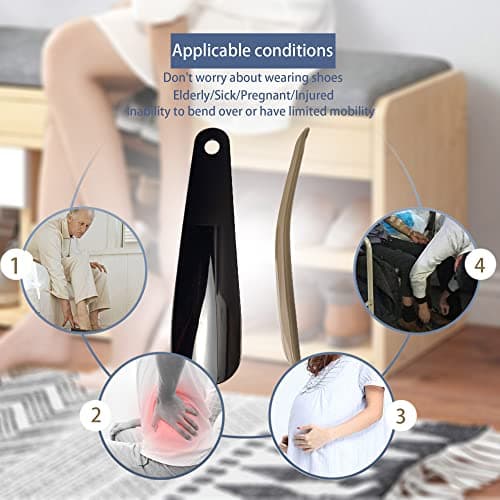 SKYPIA Shoe Horn Plastic Shoe Horn Travel Shoe Horn Shoe Helpers Travel Shoe Horn for Men and Senior Shoes Boots Shoe Horn Plastic Shoe Horns for Men (2 pcs) 7