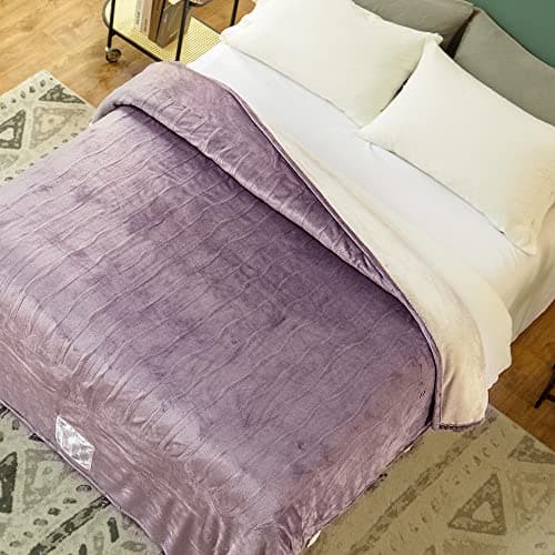 JET'S HOME Heated Blanket King 100"x90" - ETL&FCC Certified Electric Blanket Machine Washable Heating Blanket with 4 Heating Levels 10 Hours Auto-Off Overheating Protection (Purple) 8