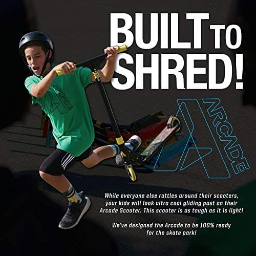 Arcade Pro Scooters - Stunt Scooter for Kids 8 Years and Up - Perfect for Beginners Boys and Girls - Best Trick Scooter for BMX Freestyle Tricks (Black/Black) 6