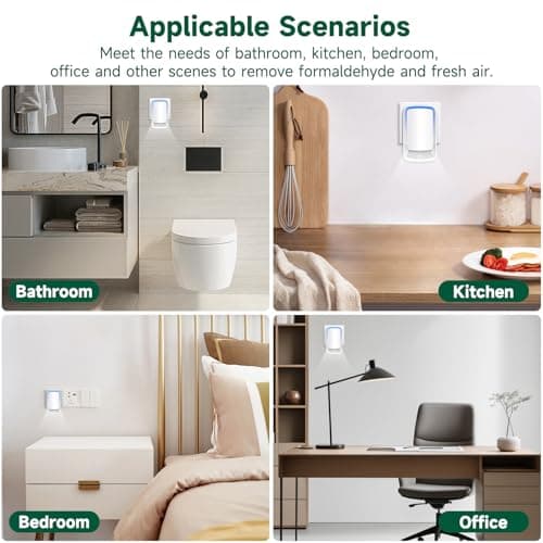 Air Ionizers for Home (3 Pack), Negative Ion Generator, Quiet Air Freshener for Bedroom, Office, Kitchen, Portable Air Filter Odor, Smoke Dust, Pets, Eliminator, Mini Air Cleaner 7