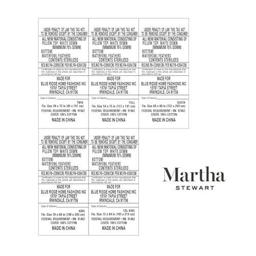 Martha Stewart 3 Inch White Down Feather Mattress Topper - King Size Fluffy White Feather Bed Topper 100% Cotton Cover Fabric Ultra Soft Pillow Top Featherbed for Bedroom（78" x 80"） 7