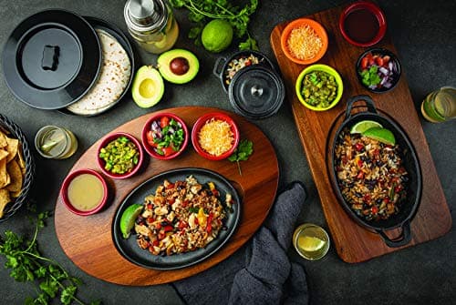 Tablecraft Oval Sizzle Platter, Cast Iron, 9.25 x 6.875 x 0.75 7