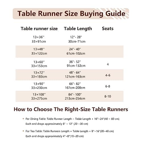 Laolitou Rustic Table Runner with Tassels, Cotton Linen Farmhouse Table Decoration for Holiday Party, Wedding and Dining, 72 Inches, Ivory 6