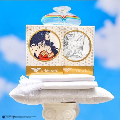 Kitsch Wonder Woman x Satin Pillowcase & Clear Acrylic Large Claw Clip with Discount 9