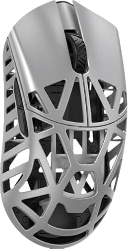 SMACKAPE WLMOUSE Beast X Pro Ultra-Light 39g Magnesium Gaming Mouse, PAW3950 HS Sensor, 8K Polling Rate, 30000 DPI,OM & TTC Switches, Customizable Side Panels.(Silver(TTC Switch-Side Slits))