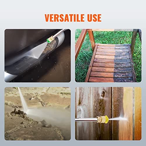 VEVOR Gas Powered Pressure Washer 3400 PSI 2.6 GPM, with Spray Gun and Extension Wand, 5 Quick Connect Nozzles, Copper Pump 6