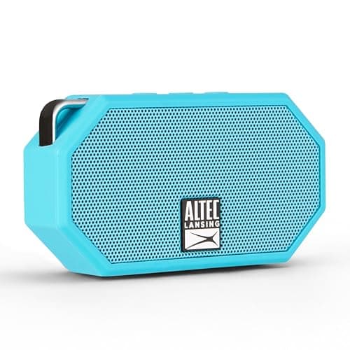 Altec Lansing Mini H2O - Waterproof Bluetooth Speaker, IP67 Certified & Floats in Water, Compact & Portable Speaker for Hiking, Camping, Pool, and Beach,Aqua