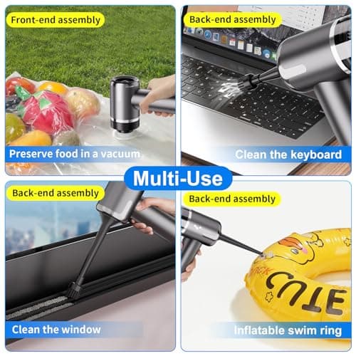 helloleiboo Mini Vacuum Cleaner 8000PA Handheld Vacuum Cordless 3 in 1 Portable Car Vacuum Rechargeable Handheld Car Vacuum Cleaner Dust Collector Blower Hand Pump for Home 5