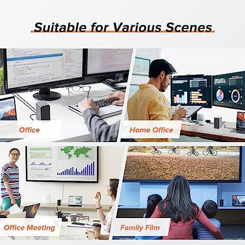 MacBook Pro Docking Station Dual Monitor with 2 4k HDMI Display,15 in 2 USB C Docking Station for MacBook with 2 HDMI, VGA, PD3.0, 7 USB Ports, RJ45 Ethernet & 3.5mm Audio (No Power Adapter) 7