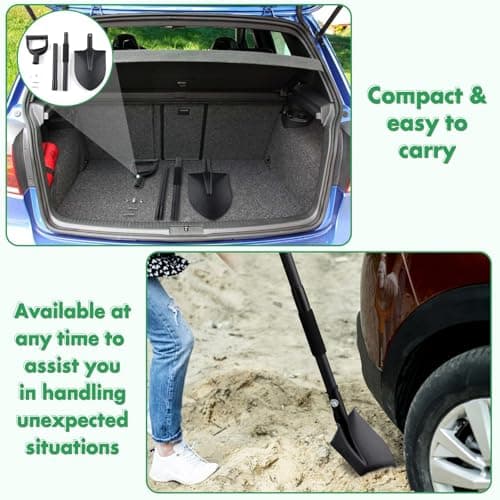 Lcokeiy 31-Inch Metal Garden Digging Shovel, Black, Ergonomic D-Grip Handle, Ideal for Gardening, Camping, Beach, Snow Removal 6