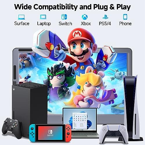 Maxfree F2 Triple Screen Laptop Screen Extender - 14'' Laptop Monitor Extender with 360° Rotation Stand, Plug & Play Compatible with Windows/Mac/Surface/Dex/Switch for 12-17'' Laptops 6