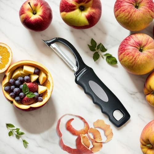 Swivel Vegetable Peeler, Potato Peeler with Blemish Remover, Veggie Peeler with Sharp Stainless Steel Blades, Fruit Peeler with Comfortable Handle for Kitchen 9