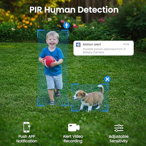 INFIYA Security Cameras Wireless Outdoor-Solar&Battery Powered 2K 2.4G Cameras for Home Security, Instant Alert, AI Human Detection, Color Night Vision, 2-Way Talk, SD Storage, Work with Alexa, Z1 4P 5