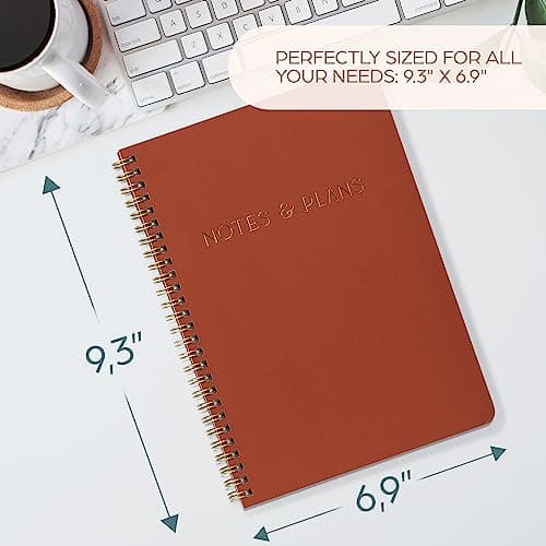Beautiful Daily Planner And Notebook With Hourly Schedule - Aesthetic Spiral To do List Notepad to Easily Organize Your Tasks And Appointments - Stylish Book And School Or Office Supplies For Women 8
