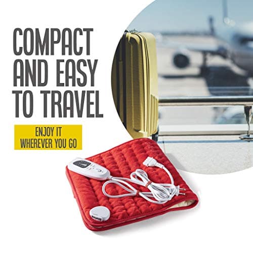 Heating pad - Electric Best for Back Pain and Cramps Relief 2 Hour auto Off Measures 24" X 12" Moist with Many Adjustable Setting Heats Fast 7