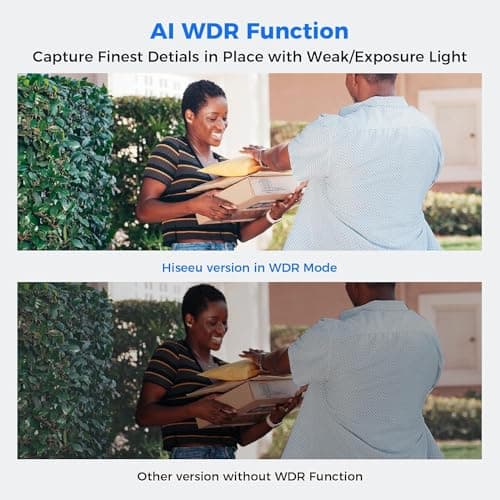 Hiseeu [4KHD + 121°Wide View Angle] 4K PoE Security Camera,8MP IP Camera Outdoor&Indoor, 3840 * 2160,100ft Night Vision, WDR, Detect, IP67 Waterproof, Work PoE NVR,Model YHB98-PD 5