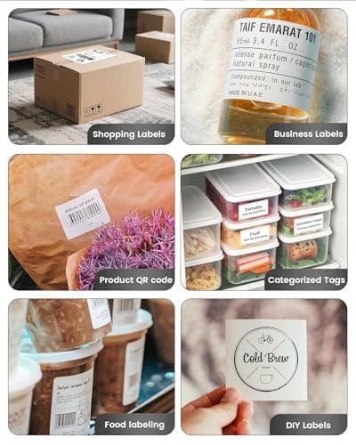 vretti Shipping Label Printer - Bluetooth Thermal Label Printer for Shipping Packages & Small Business, Thermal 4x6 Compatible with iPhone Android Window Mac USPS 7