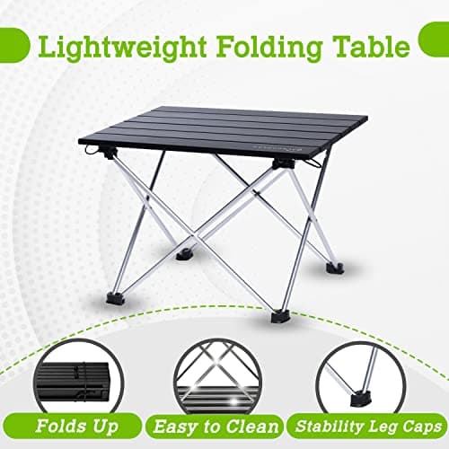 Outdoor 360 Small Camping Side Table 15x13x12” - Backpacking Table Lightweight - Folds up for Storage & Travel - Mini Nightstand - Foldable, Compact, Portable Camp Table 6