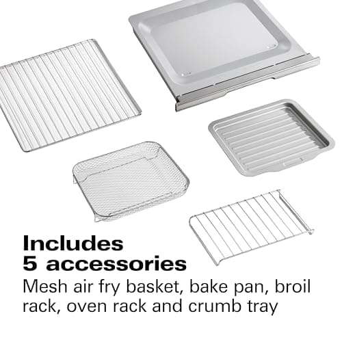 Hamilton Beach Professional Sure-Crisp Digital Air Fryer Toaster Oven Combo with 6-in-1 Functionality, 1500 Watts, 10-inch Pizza / 4 Slice Capacity, Stainless Steel (31241) 6