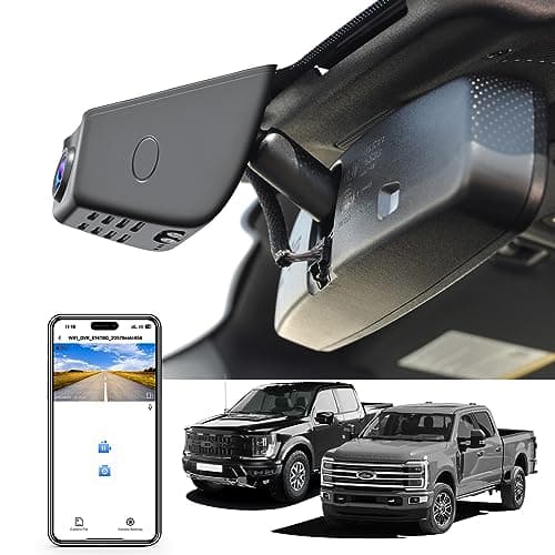 Mangoal F150 Dash Cam 4K Custom fit for Ford F150 2018-2026 F250/F350/F450 Super Duty 2020-2026 XLT Lariat King Ranch Raptor Limited Platinum(Model A), UHD 2160P Video, WiFi, App, 128GB Card